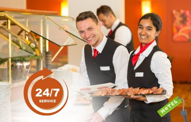 24x7 customer service support at the hotel